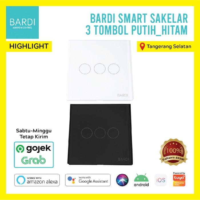 Saklar Sameday Bardi Smart Wall Switch Eu3 Gang Hitam