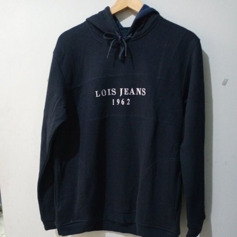 KSLS2121 OB KAOS SWITER HOODIE WARNA NAVY LOIS ORIGINAL