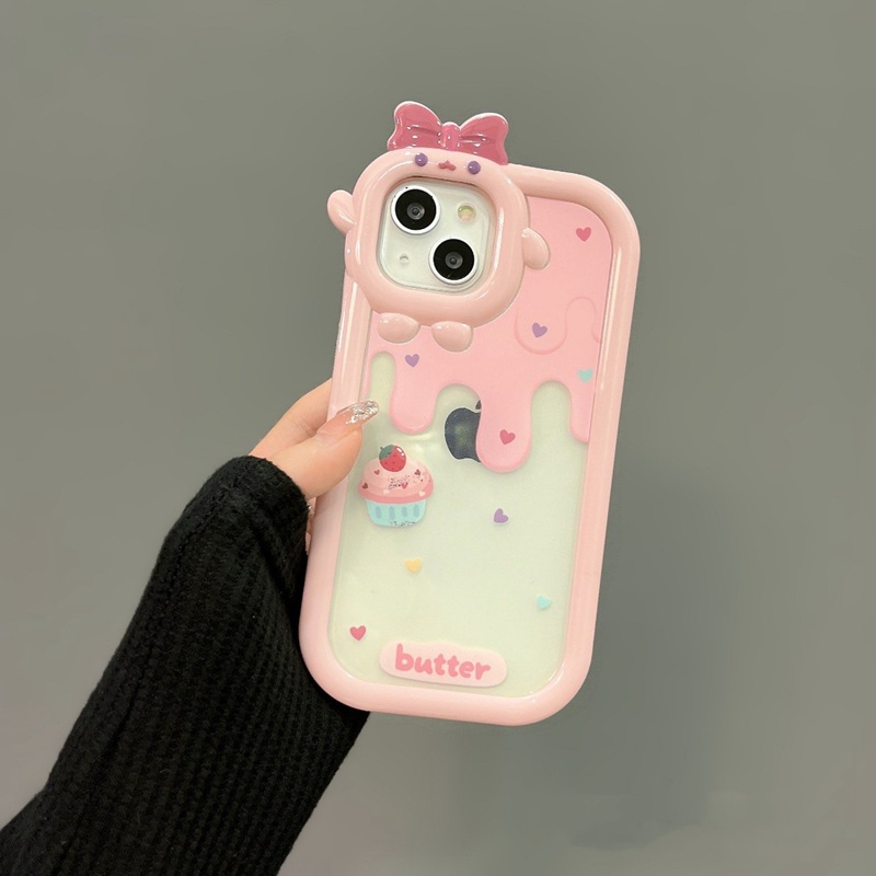 2 in 1 case Lensa stereo Motif Kartun shockproof Untuk iphone 11 pro max 12 13 pro max Xs max XR