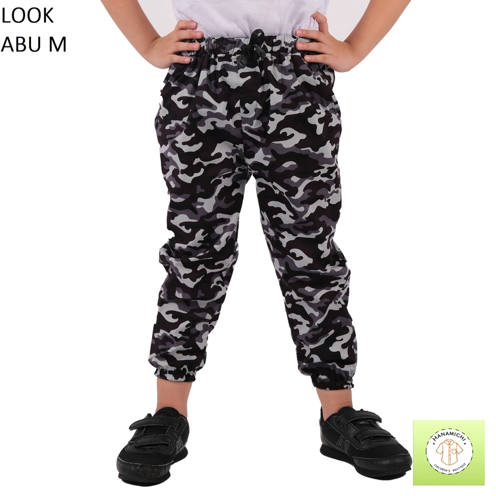 Hanamichi LOOK Celana Jogger / Joger Panjang Anak Motif Camo