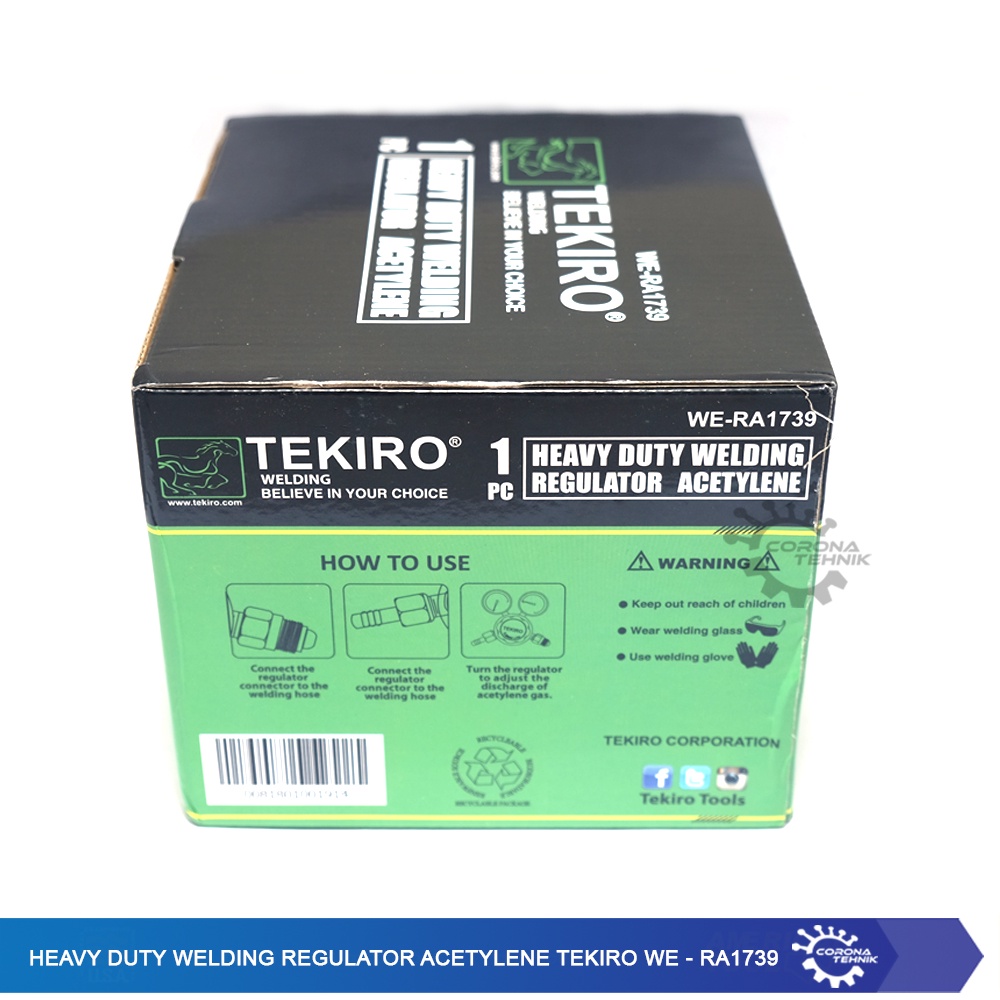 Tekiro WE-RA1739 - Heavy Duty Welding Regulator Acetylene