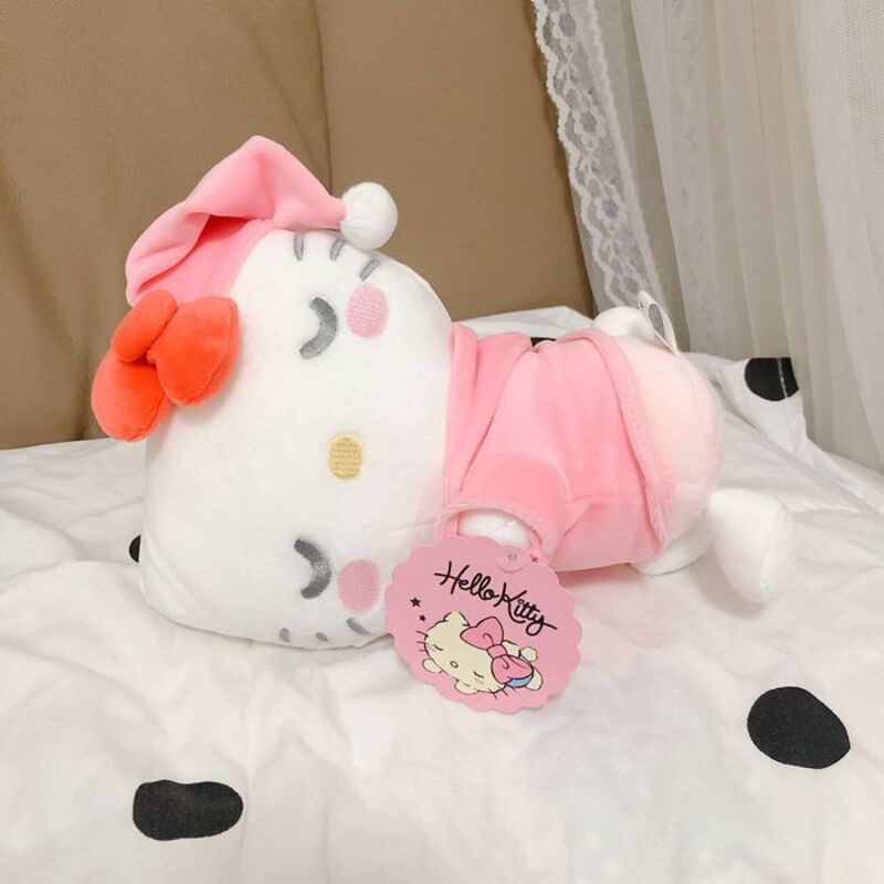 Kawaii Sleeping Kuromi My Melody Cinnamorol Kt Cat PC Dog Plush Toy Anime Stuffed Animals Cute Pendant Appease Doll Toys Gifts