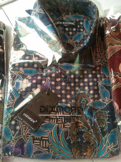 Kemeja Batik Pria Lengan Pendek Bs38 Katun Modern Dixmont Semi Slimfit Premium