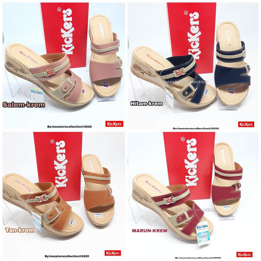 WEDGES SANDAL WANITA KICKERS TERBARU KODE SLP16 MURAH GROSIR