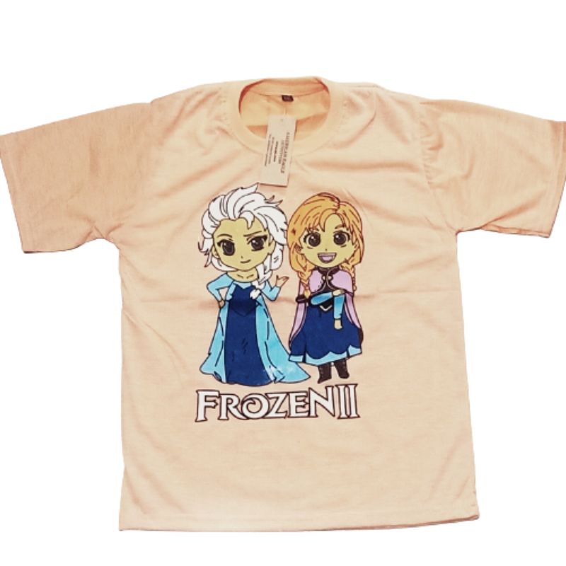 KAOS ANAK PEREMPUAN FROZEN UMUR 1-2-3-4-5-6-7-8-9-10-11-12 // ATASAN BAJU ANAK PEREMPUAN // GROSIR KAOS ANAK