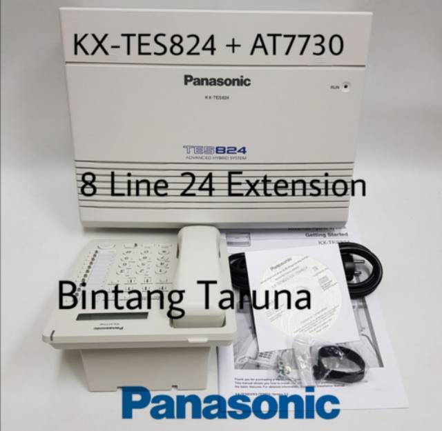 Pabx Panasonic KX-TES824 + Telepon KX-AT7730 (8 Line 24 Ext)