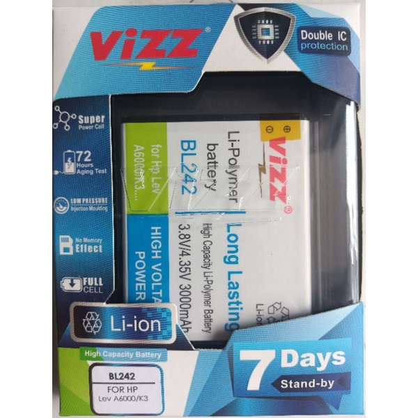 BATERAI,BATRE, BATTREY VIZZ LENOVO BL242 A6000,A6010,A6020,A6600+,VIBE C,K5+