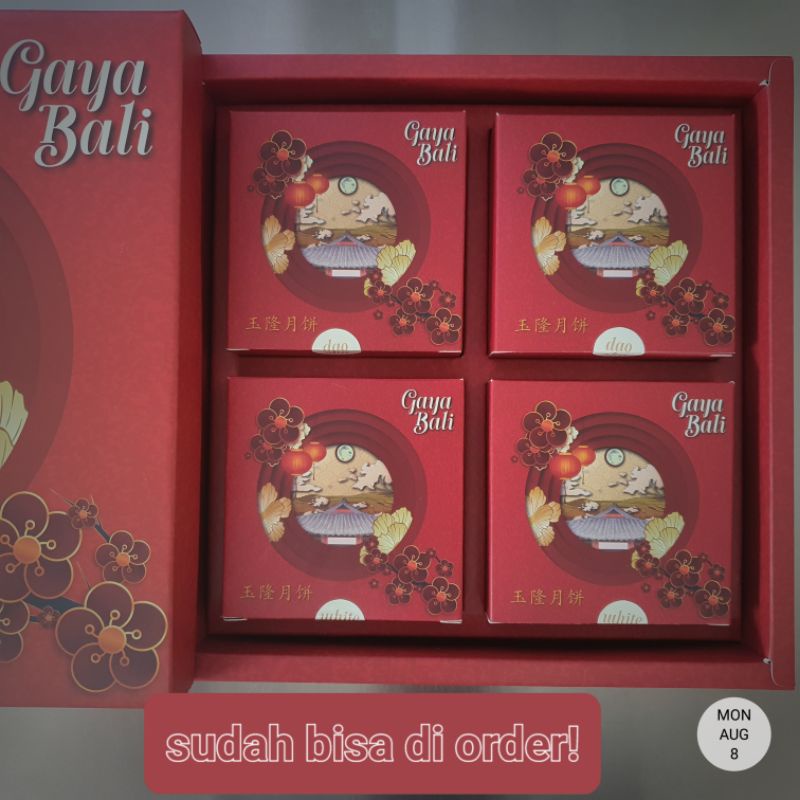 Gaya Bali mooncake kulit putih