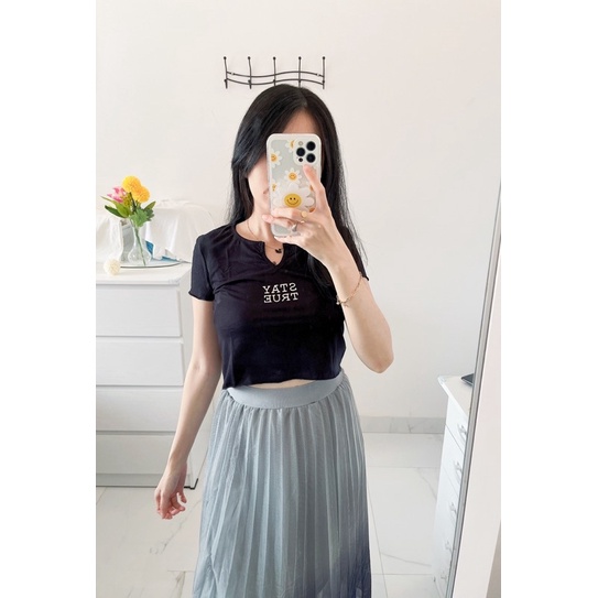 croptop wanita polos tulisan import murah,atasan kaos croptop cwe importmurah,croptop korean tulisan