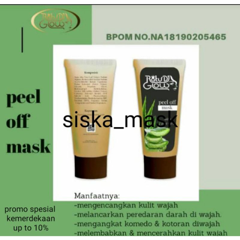 PEEL OFF MASK RATU DJ GLOW / MASKER UNTUK KOMEDO