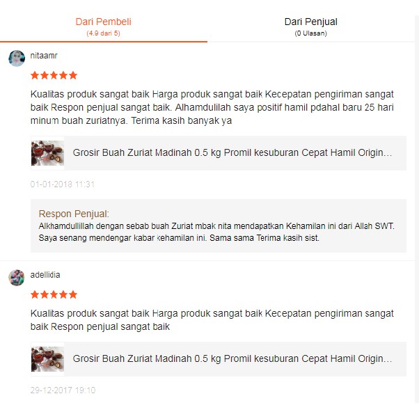 

Buah Zuriat 500 gram Bukan kurma muda Penyubur Kandungan paket Promil PROMO