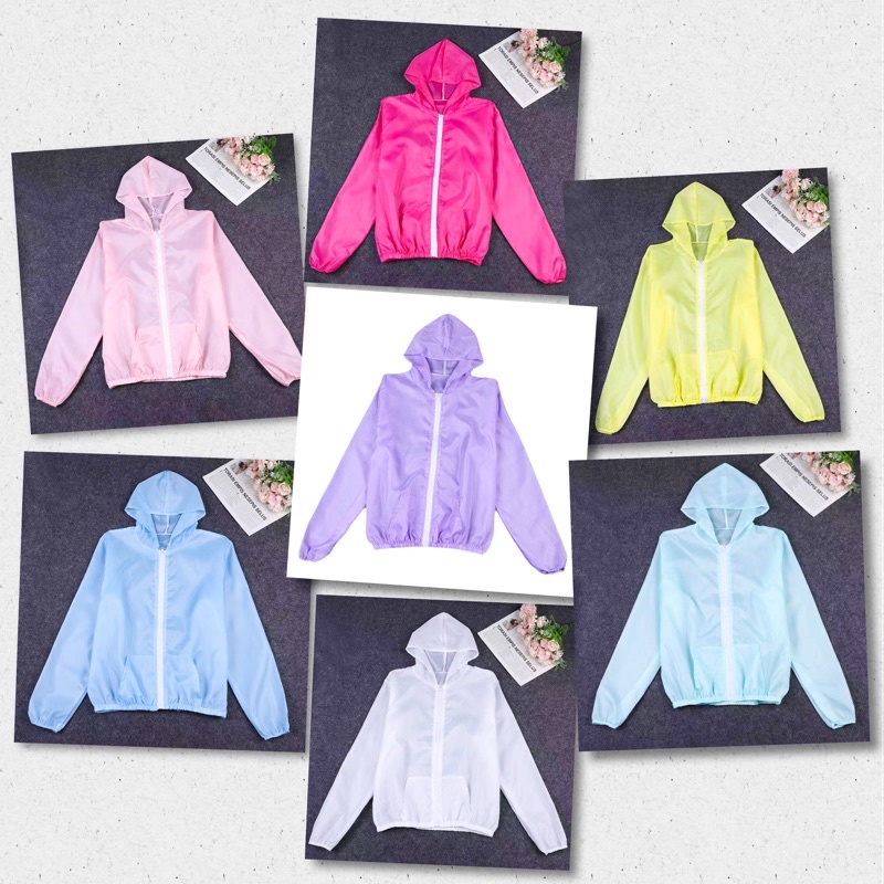 Jaket Anti UV Jaket Hoodie Wanita Pelindung Anti Sinar Matahari / Anti Angin-4