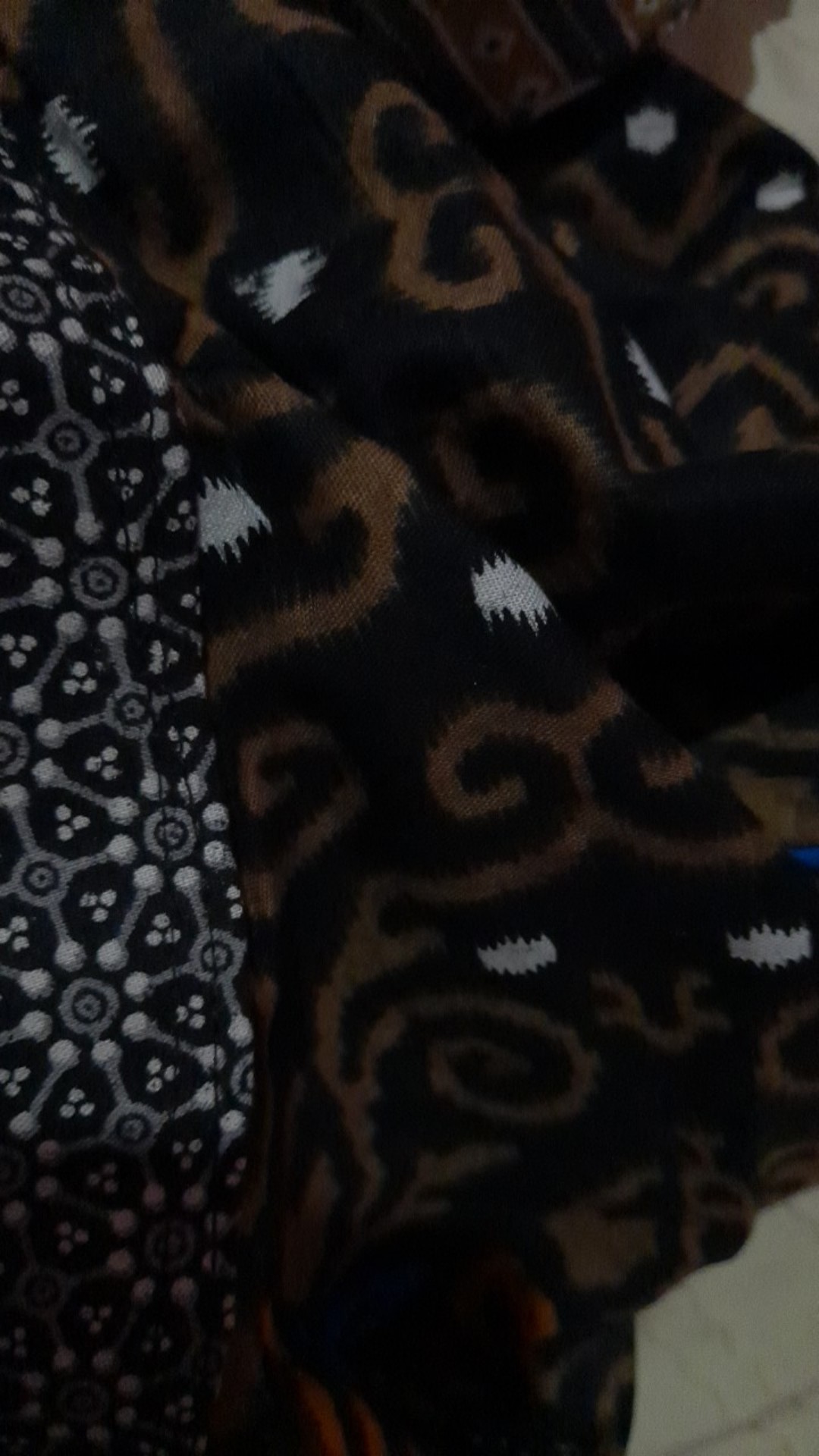 Sabrina Tile Blouse Batik Wanita Asj Sa Hrb026 Resleting Belakang Red Grey Pastel Blue - Size M L Xl