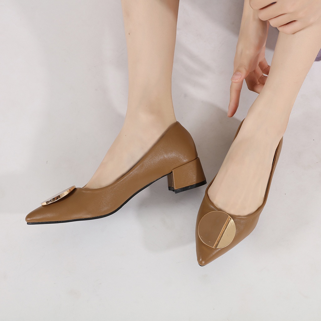 JISO RYONA KS-15 Sepatu Kerja Wanita Heels 4cm Import