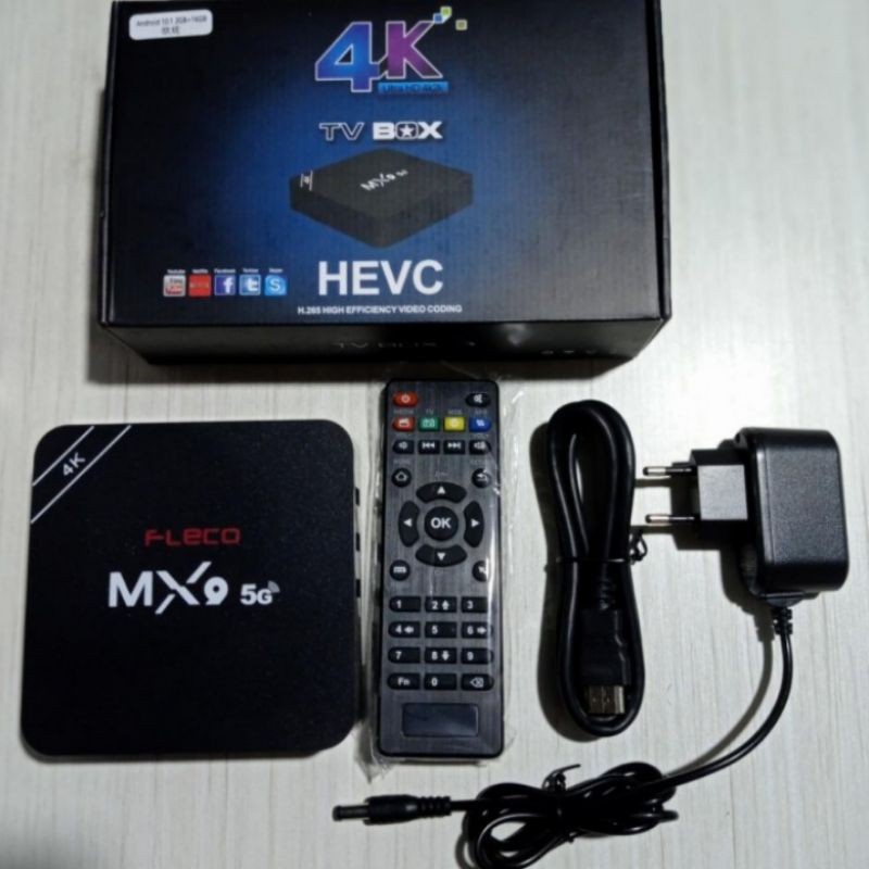 TV BOX MX9 FLECO 4K -5G UHD RAM 2 + 16 GB ANDROID // TV BOX