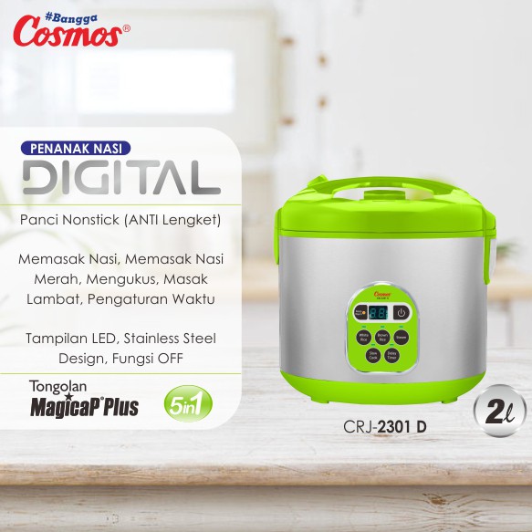 Cosmos Rice Cooker Digital 5in1 CRJ-2301 D - 2 L