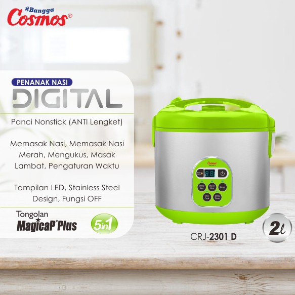 Cosmos Rice Cooker Digital 5in1 CRJ-2301 D - 2 L