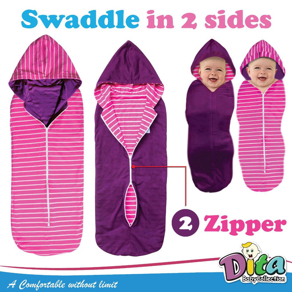 SNI DITA MOONSCARE bedong instan Bolak Balik salur DITA swaddle in 2 sides Murah Bedong instan bedung instant bedong