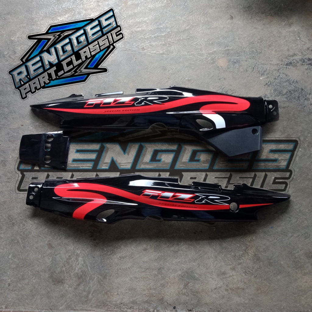 BODY COVER BODI BOX FIZ R SAMPING FIZR F1ZR HITAM CALTEX MERAH