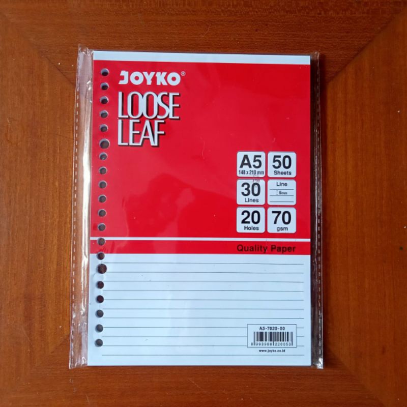 

Loose Leaf A5 - 50 Sheets (Lembar)
