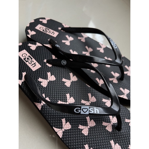 Sendal Jepit Gosh Black, 38 (PRELOVED)