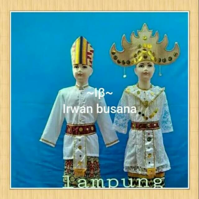 Baju adat lampung anak2 brukat dan satin