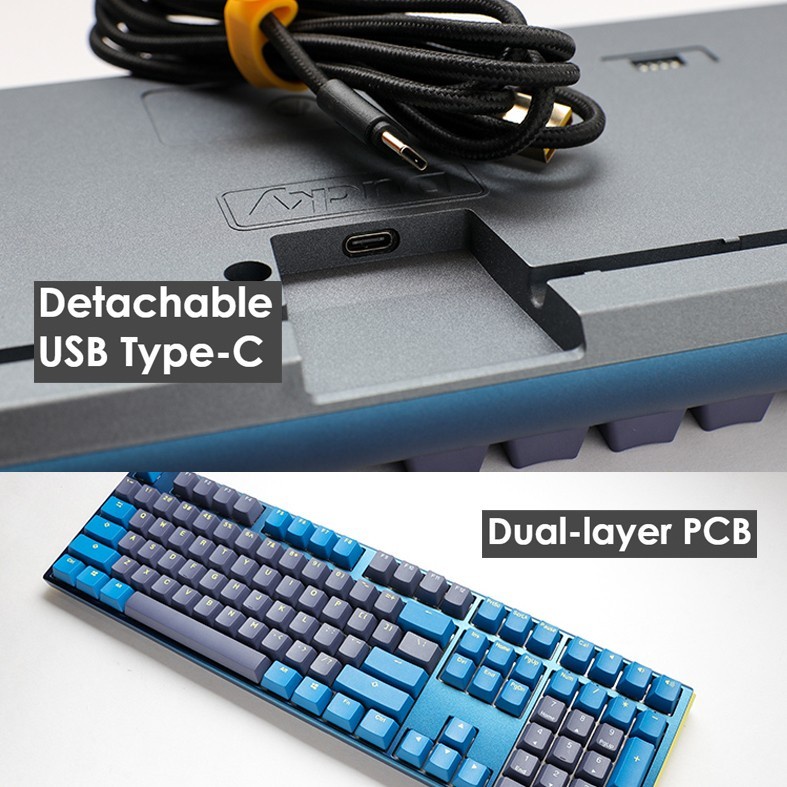 Ducky One 3 Fullsize DayBreak Hotswap RGB Mechanical Gaming Keyboard