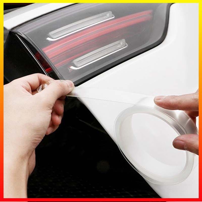 Stiker Pelindung Strip Transparan Universal Anti Goresan Pintu Kaca Spion Handle Bumper Bagasi Pedal Mobil Car Scratchproof Tape 3 m SEAMETAL - 7RRS4ATP