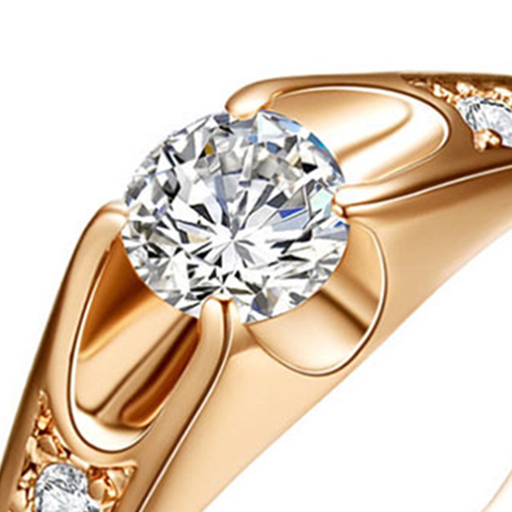 Hu Hu Hu Hu Hu Alat Bantu Pasang Kacamata♡ Cincin Wanita Bahan Tembaga Aksen Berlian Imitasi Untuk Pesta Pernikahan
