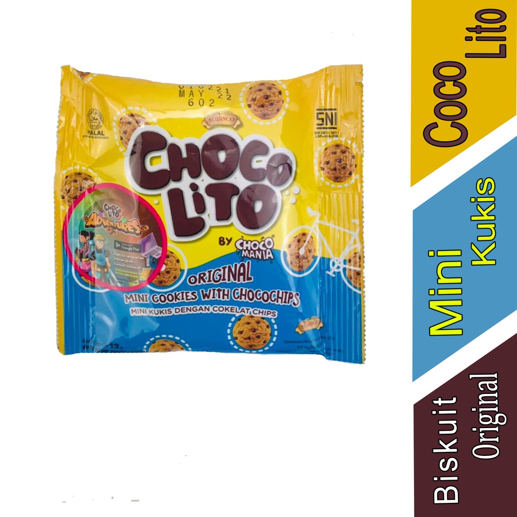 

Choco Lito - Mini Kukis - Biskuit rasa Original - 19g