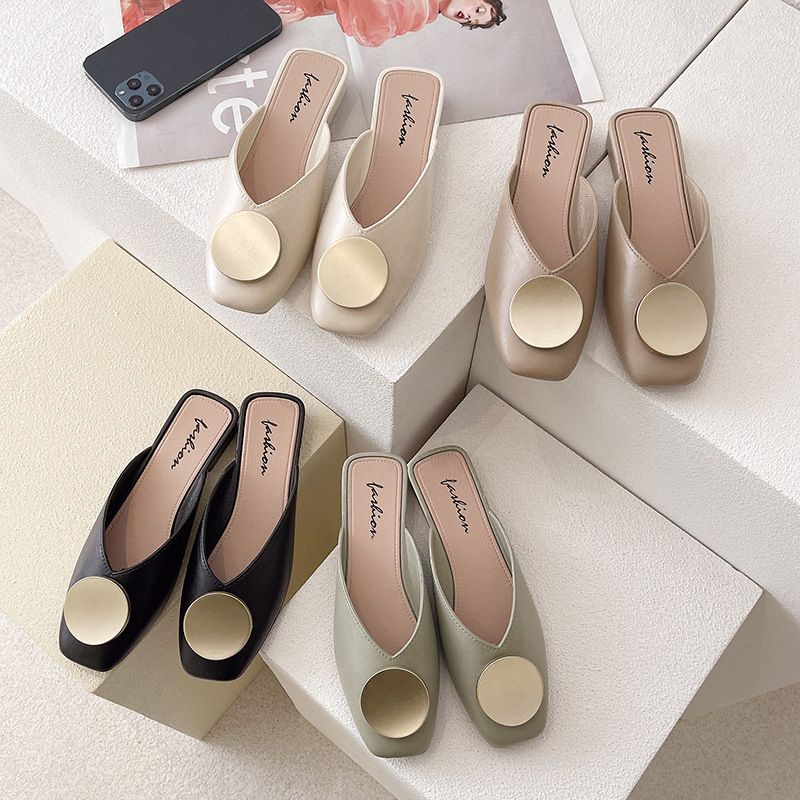 [Khusus Kota Batam] Slip-on Wanita - gesper bulat - Sandal Jelly Premium