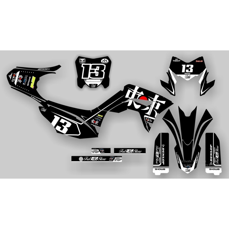 DECAL CRF TOKYO HITAM PUTIH NEW