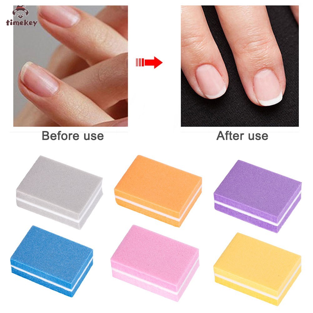 Strip Spons Blok Mini Dua Sisi Warna-Warni Untuk Alat Manicure Pemoles Kuku