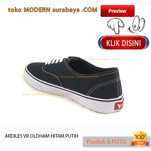 ARDILES VR OLDHAM HITAM PUTIH Sepatu Sekolah Casual Sneakers