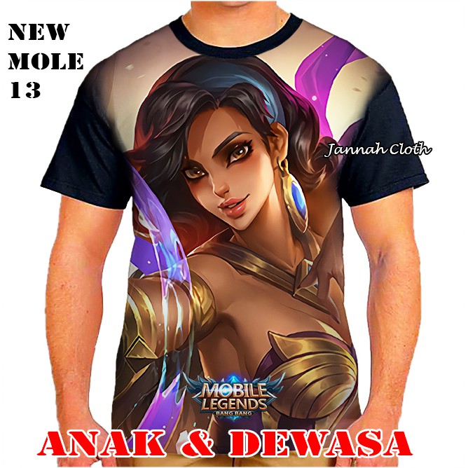 Baju Kaos 3D Mobile Legend Hero Esmeralda Printing
