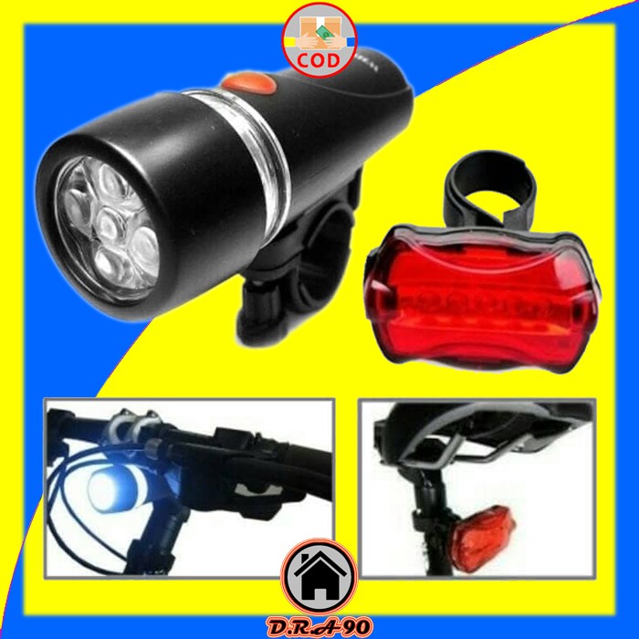 Lampu Sepeda / Lampu Sepeda Led / Paket Lampu Sepeda / Lampu Led Sepeda Depan Belakang