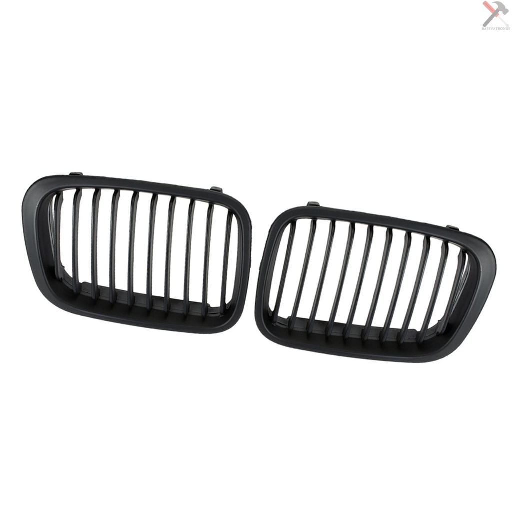 2Pcs Grill Depan Warna Hitam Matte Untuk BMW E46 3 Series 4 Pintu 1998-2001