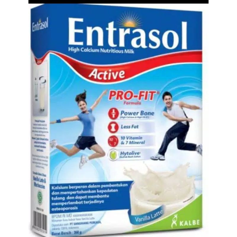 

Entrasol active vanila dan Coklat 360gr