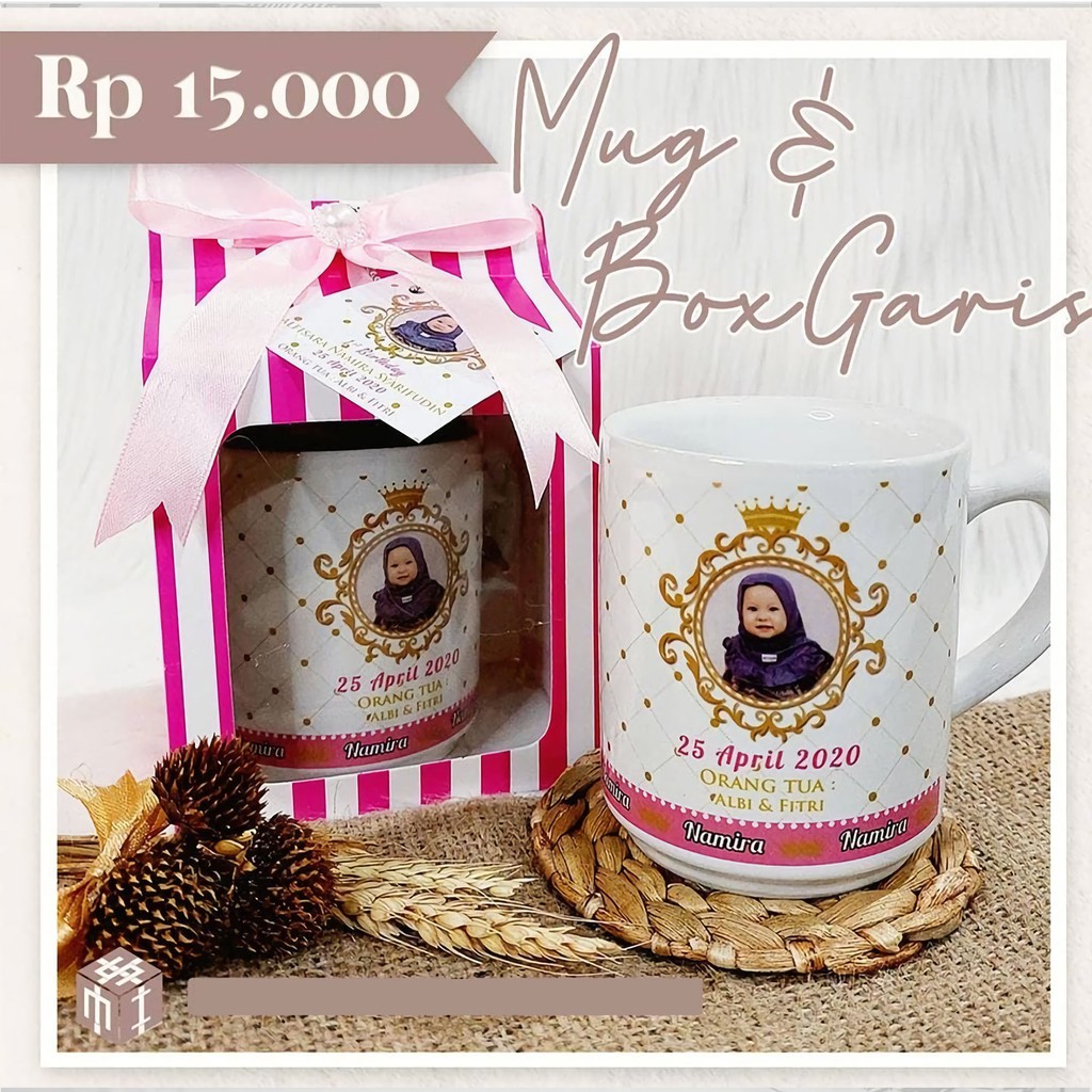 Souvenir Khitan, Aqiqah, Baby Born, Ultah / birthday / ulang tahun anak / mug custom / hampers