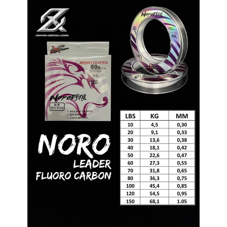 SHOCKLEADER AXZ NORO LEADER FLUOROCARBON 50m