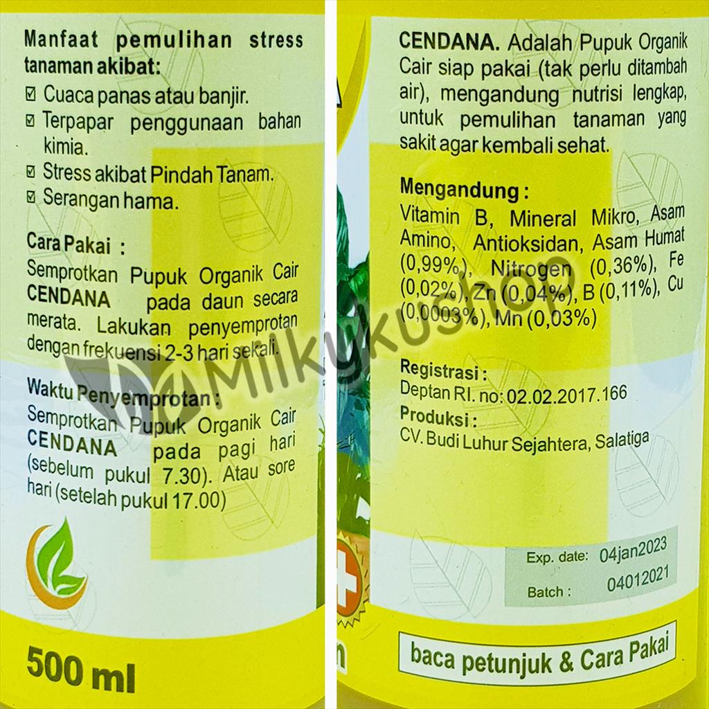 POC CENDANA RECOVERY PEMULIHAN STRESS 500 ML PUPUK ORGANIK