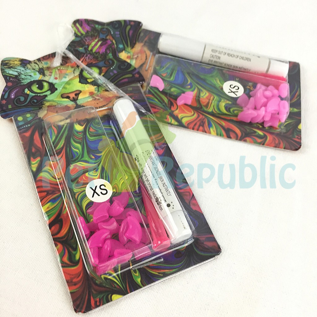 

POPCAT Kuku Palsu Kucing Nail Cap Kit 20pcs Solid Color