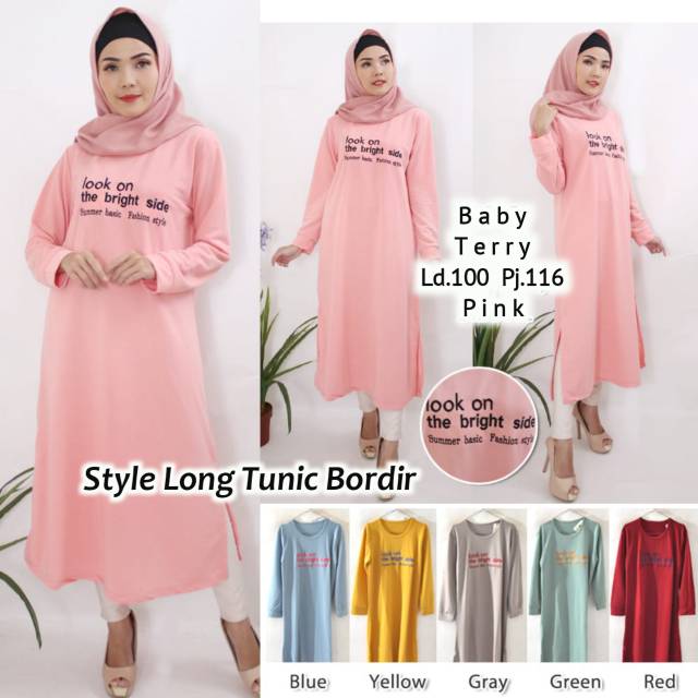 Tunik/tunik murah/tunik bordir/Style Long Tunik Bordir