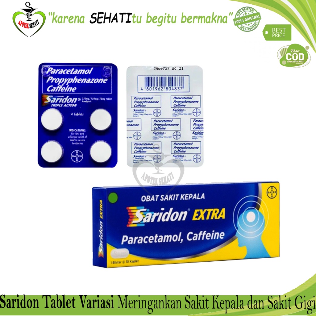 Promo Saridon Tablet Meredakan Sakit Kepala Saridon Extra Tablet Sakit Gigi