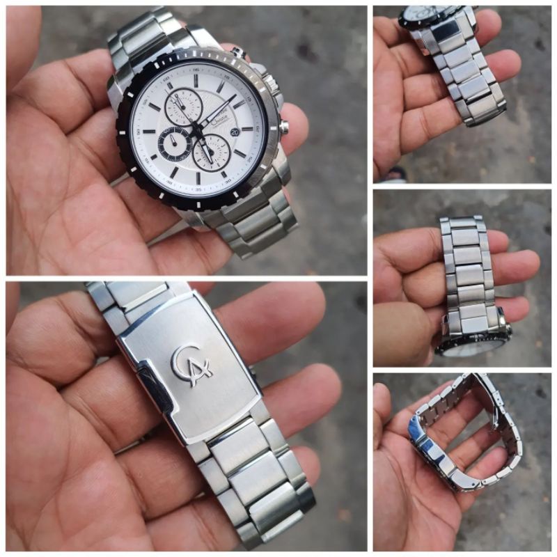 SECOND ALEXANDRE CHRISTIE 6141 AC6141 AC 6141 AC6141MC SECOND STAINLESS SILVER PRELOVED JAM TANGAN