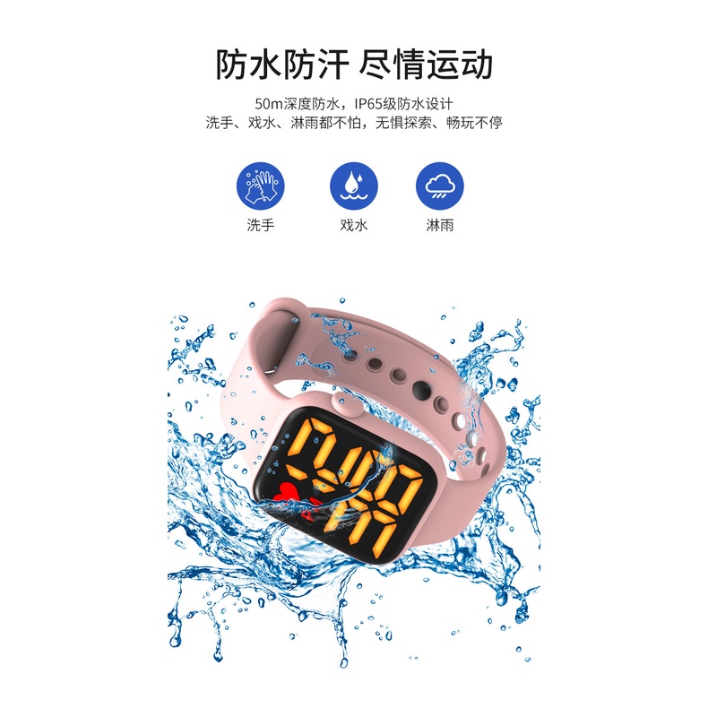 Jam Tangan Pria dan Wanita LED Water resist Y1 rubber Original