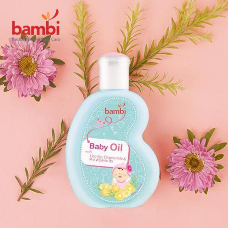 Bambi Baby Oil With Licorice Chamomile Pro Vitamin B5 100ml - Bambi Baby Oil 100ml