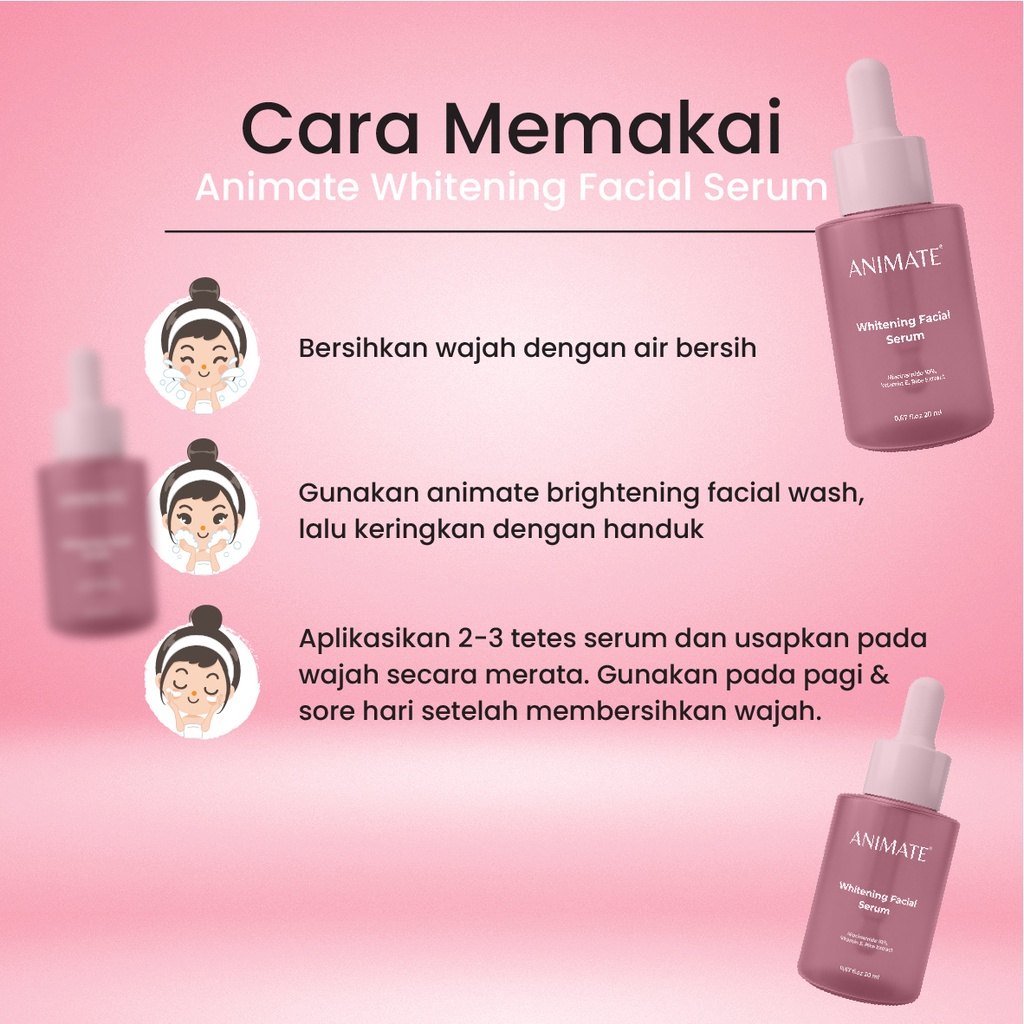 Animate Whitening Facial Serum / Serum Whitening / Serum Pemutih Wajah
