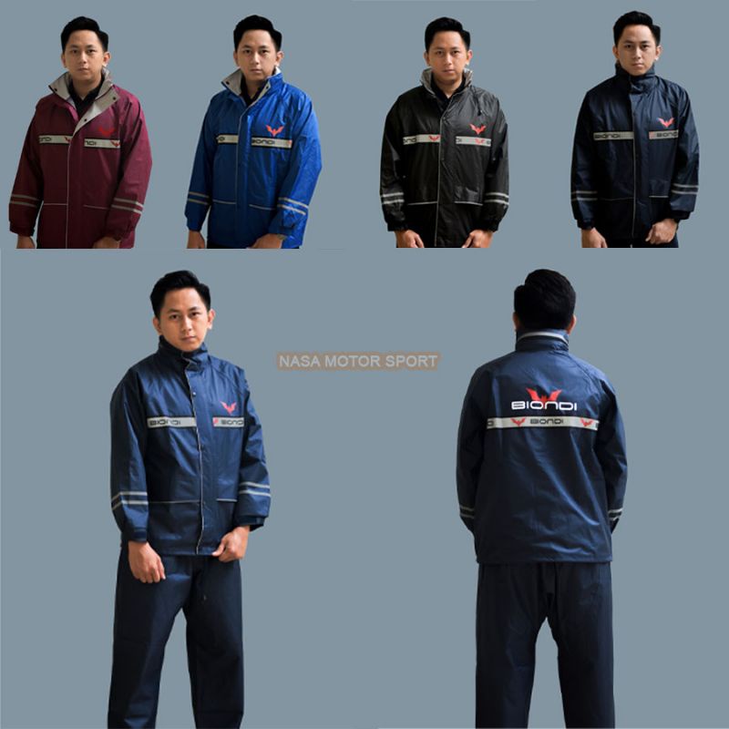 Jaminan PRODUCT ORIGINAL Mantel jas hujan  BIONDI n OHLINS bahan taslan - nasa motorsport