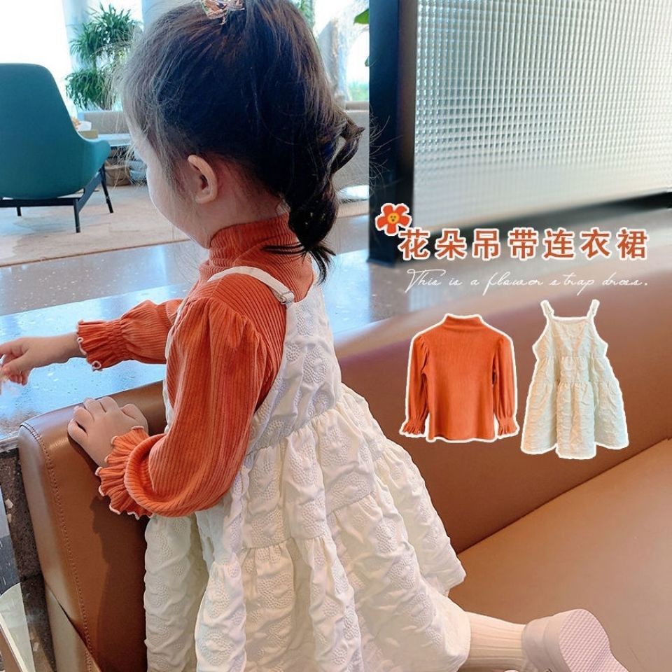 (LOLI-JKT) BS-153 STELAN ANAK CEWEK JINGGA TURTLENECK SIZE 90-140